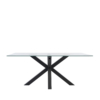 MESA FIJA DEMI 160 CRISTAL/NEGRO - Imagen 2