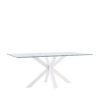 MESA FIJA DEMI 160 CRISTAL/BLANCO