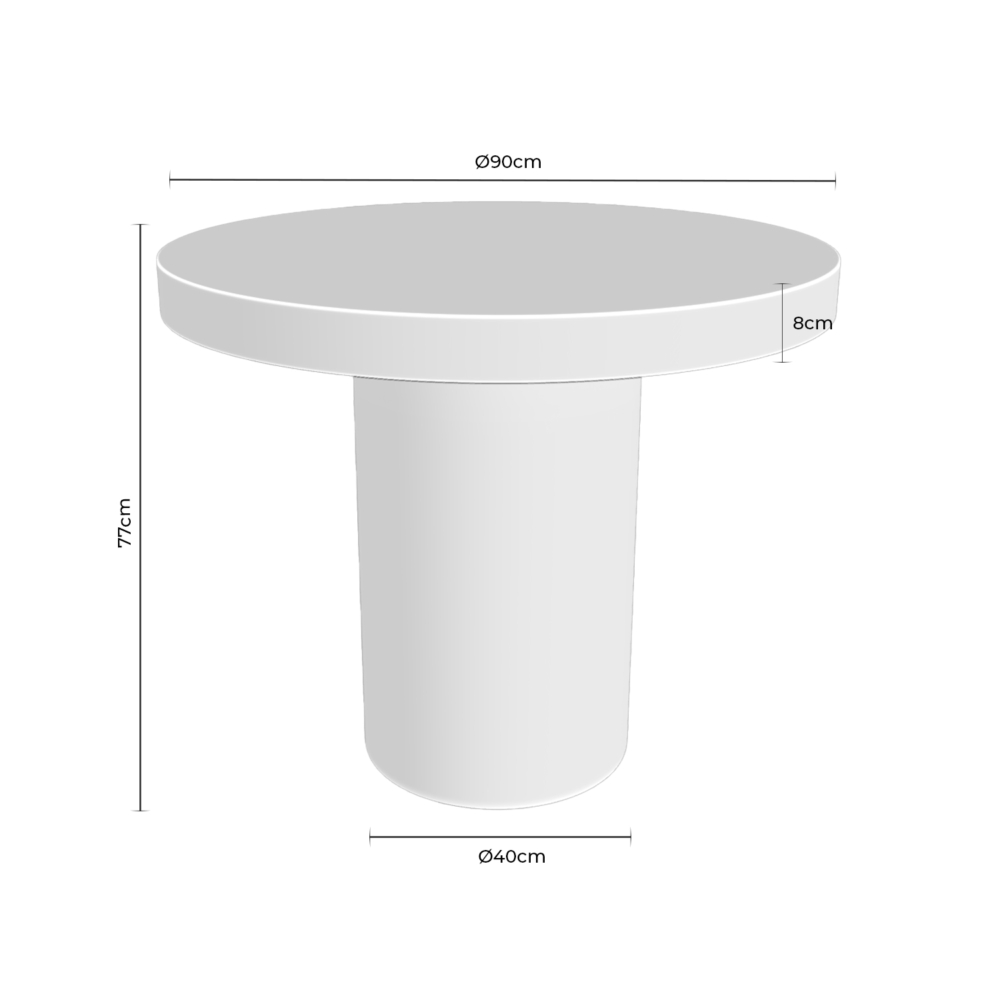 MESA THELMA 90 BLANCO - Imagen 5