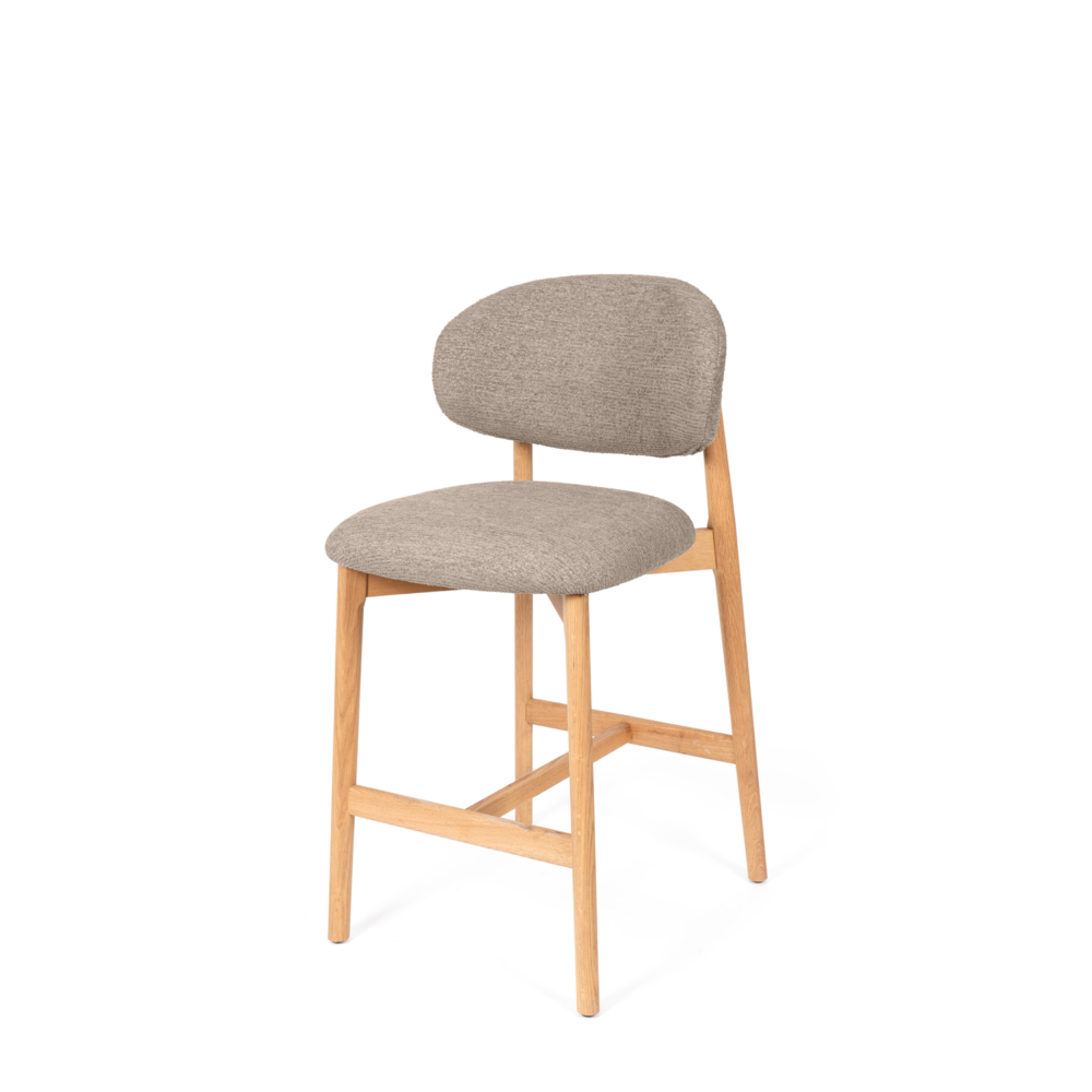 TABURETE BAJO RENZO TAUPE - Imagen 1