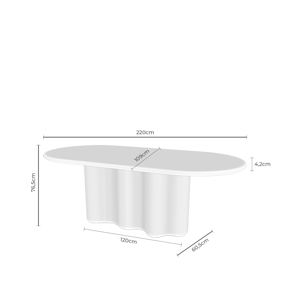 MESA FIJA LORRAINE 220 TRAVERTINO - Imagen 8