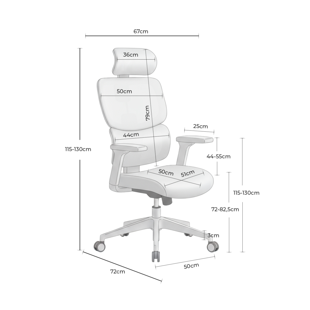 SILLA OFICINA TORONTO NEGRO/NEGRO - Imagen 6