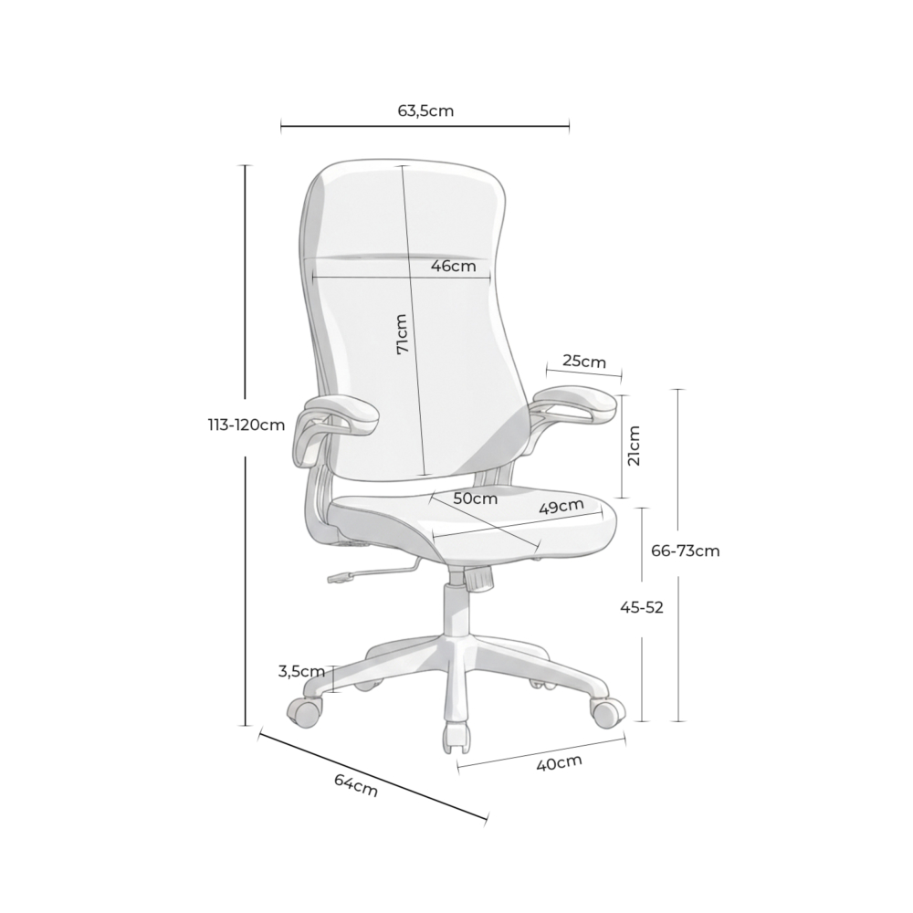 SILLA OFICINA SORBONNE GRIS - Imagen 6