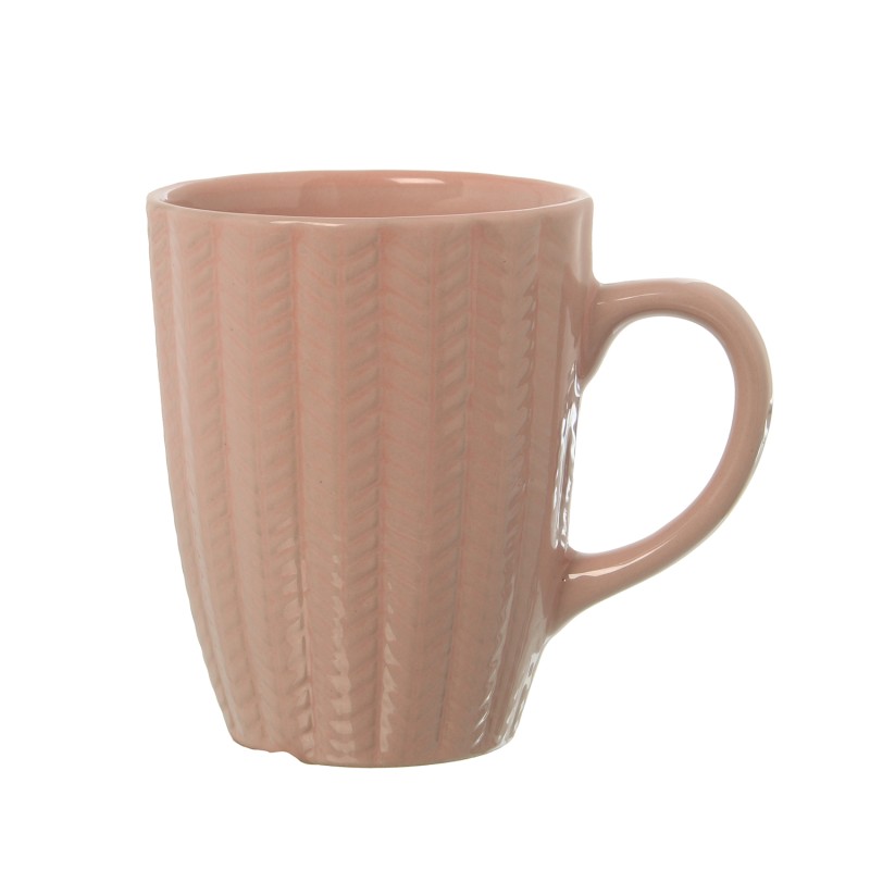 07311 Mug Cerámica Rosa Øsup.8 y 5Cm y 300Ml - Imagen 1