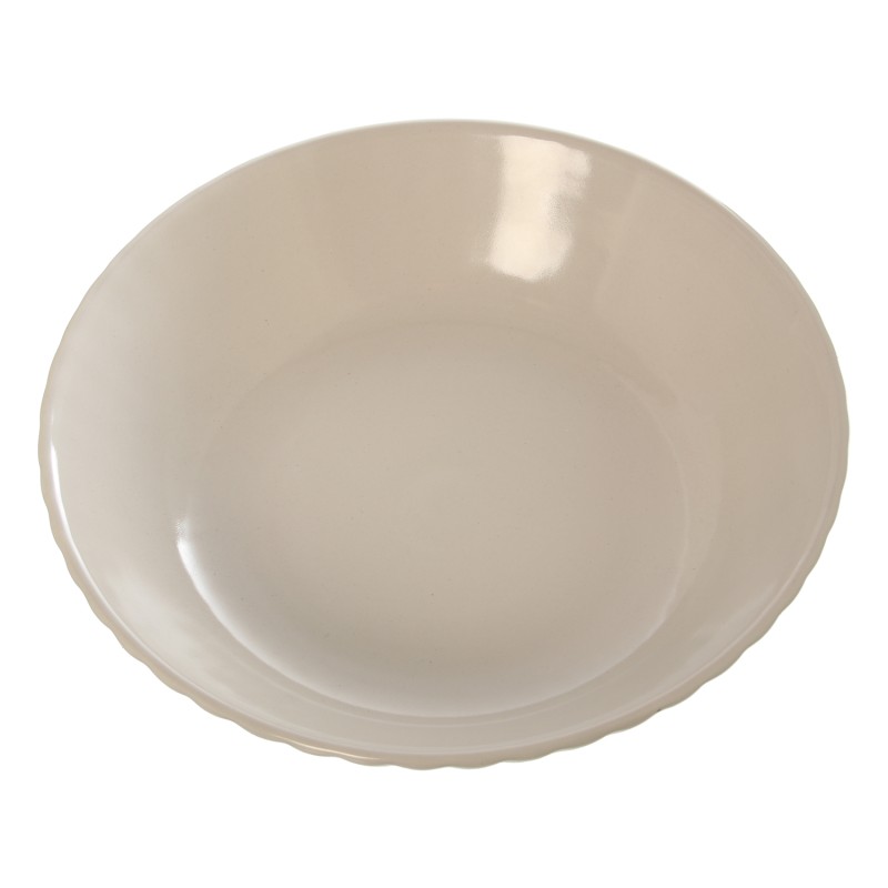 07322 Plato Hondo Ceramica Beige Ø22 y - Imagen 1