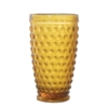Vaso Alto Cristal Mostaza 400-Ml --Esferas--- Ø8 y Apto Lavavajillas