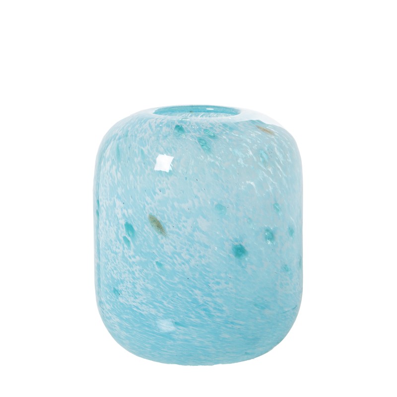 20138 Jarrón Cristal Celeste Moteado - Imagen 1