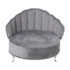 Sillón Joyero Terciopelo Gris