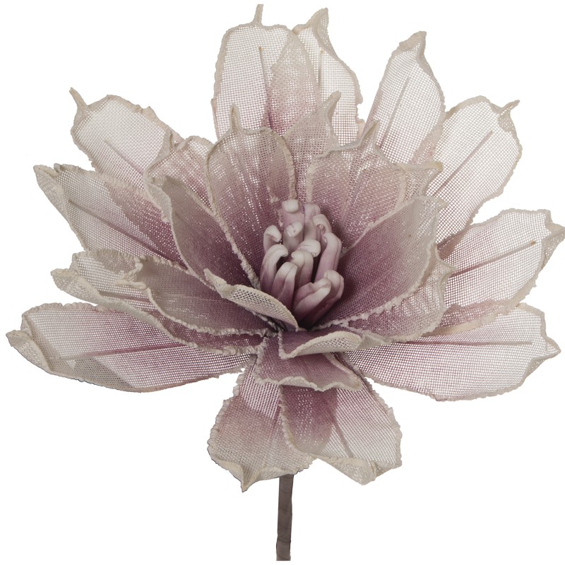 27866 Flor Rosa 75 Cm y Poliester y Goma Eva y Papel Flor:ø30Cm Alt - Imagen 1