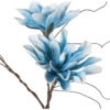 Rama C y 2 Flores Azules 95 Cmgoma Eva y Papel 95Cm