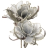 Flor Artificial 99 Cm Plata y Poliester y Eva y Papel Ø21 y