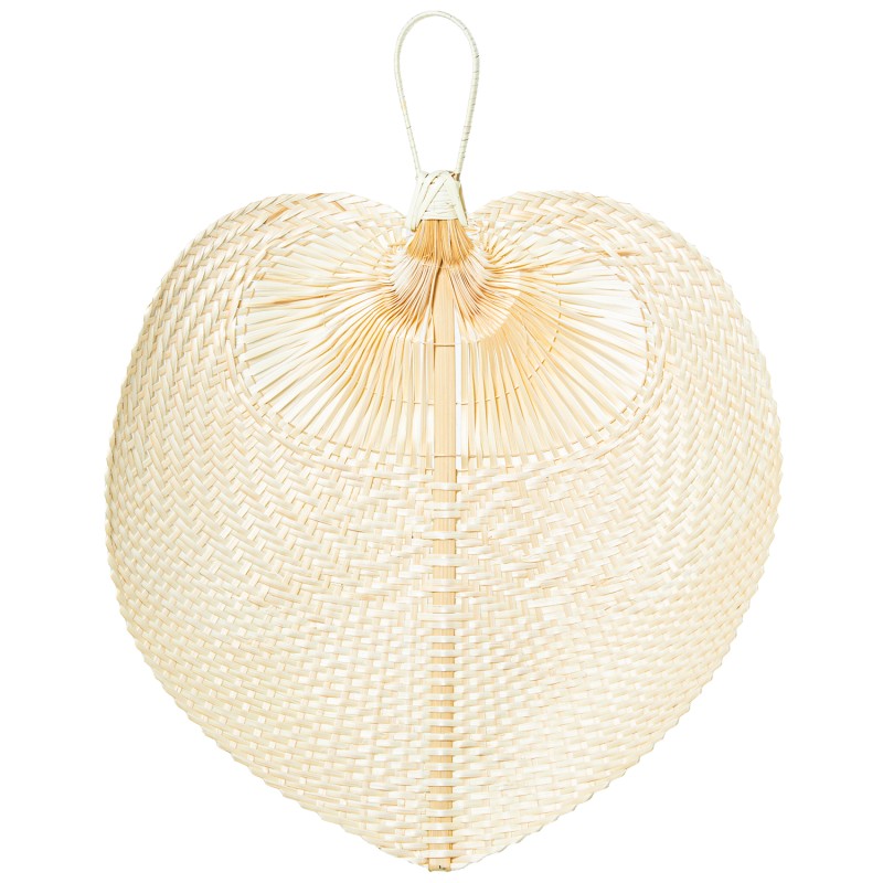34784 Adorno Pared Abanico Bambú Mango:13Cm - Imagen 1