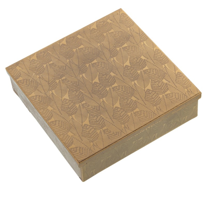 Caja Madera y Metal Dorado