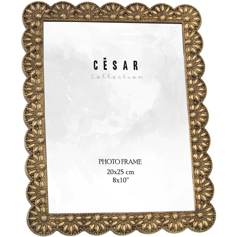 39259 Portafotos Resina Dorado Ext:23 y 5Cm - Imagen 1