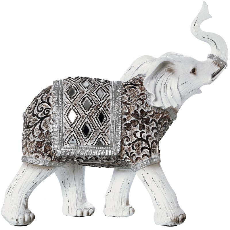 47263 Figura Resina Elefante Blanco 26 y 5Cm - Imagen 1