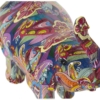 Figura Elefante Resina Grafiti Multicolor - Imagen 3