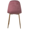 Silla Terciopelo Rosa Patas Metal Imitación Madera-Alt.asiento:47Cm - Imagen 2