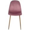 Silla Terciopelo Rosa Patas Metal Imitación Madera-Alt.asiento:47Cm - Imagen 4