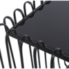 Set 2 Mesas Auxiliares Metal Negro C y Cristal Negro y - Imagen 2