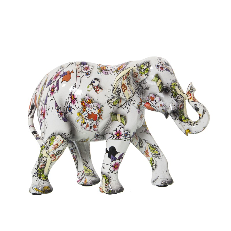 50299 Figura Resina Elefante Decorado Casino - Imagen 1