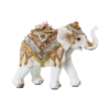 Figura Resina Elefante Blanco y Dorado