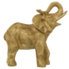 Figura Resina Elefante Dorado