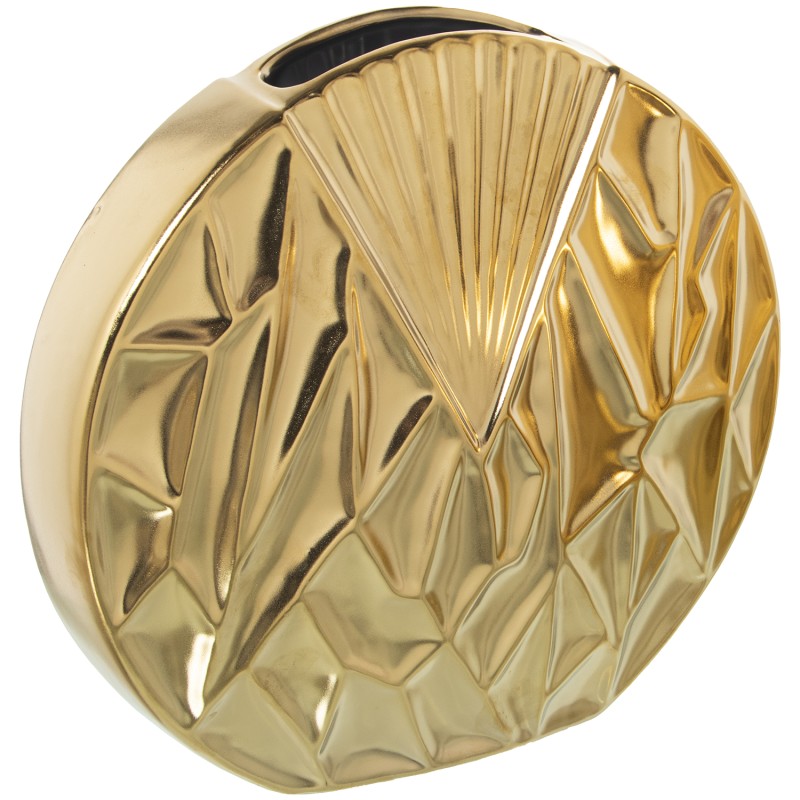 51062 Jarrón Cerámica Dorado - Imagen 1