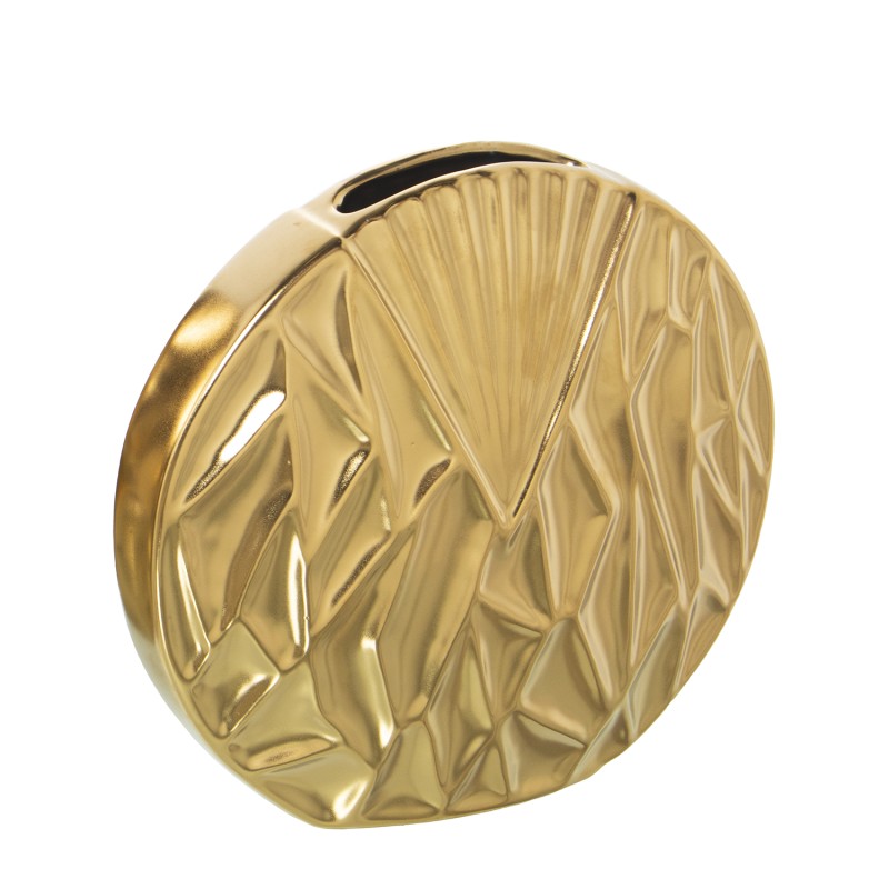 51063 Jarrón Cerámica Dorado - Imagen 1