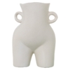 Jarrón Cerámica Blanco C y Asas