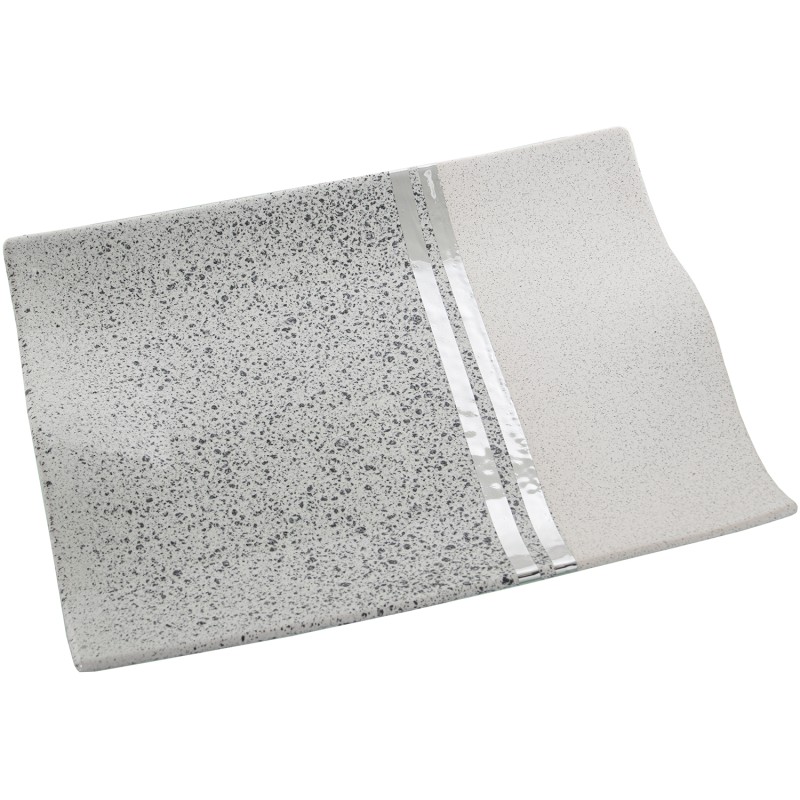 52714 Centro Rect.cerámica Plateado y Blanco - Imagen 1