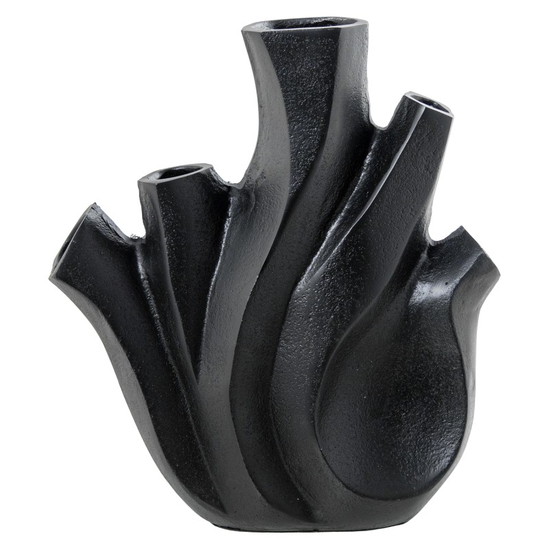 53079 Jarrón Aluminio 25Cm Negro Rugoso - Imagen 1