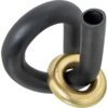 Jarrón Aluminio Negro C y Anillo Oro - Imagen 4