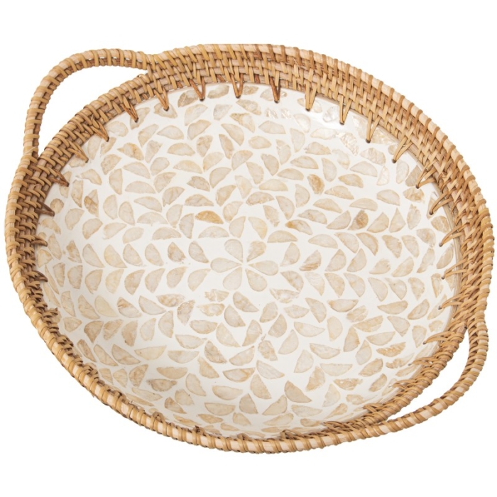 Bandeja C y Asas Nácar y Ratán