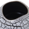 Jarrón Cerámica 23Cm Gris Craquelado y Plata - Imagen 2