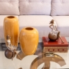 Jarrón Cerámica Mostaza Brillo y Boca:ø8Cm - Imagen 3