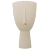 Jarrón Ceramica 46Cm Rostro Beige Moteado Base:ø12 y 5Cm