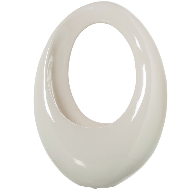 61230 Jarrón Cerámica Gris Claro - Imagen 1