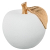 Figura Manzana Cerámica 29Cm Blanco Arena y Oro