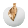 Figura Manzana Cerámica 24Cm Blanco Arena y Oro - Imagen 3