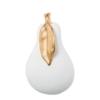 Figura Pera Cerámica 30Cm Blanco Arena y Oro - Imagen 3