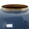 Jarrón Metal Esmaltado Azul y Dorado - Imagen 3