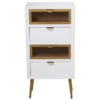 Sifonier Madera C y 4 Cajones Blanco y Dorado (2 Cajones Crista y Alt.patas:20 y 5Cm - Imagen 2