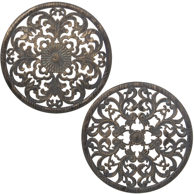 70048 Retablo Madera Calado Verde Envejecido y Dorado Surtido y 5Cm y Madera: Dm - Imagen 1