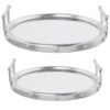 Set 2 Bandejas Metal Plateadoespejo y Int:ø41 y Ø33 - Imagen 2