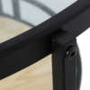 Mesa Auxiliar Metal Negro y Cristal Transp. y Balda Madera - Imagen 5