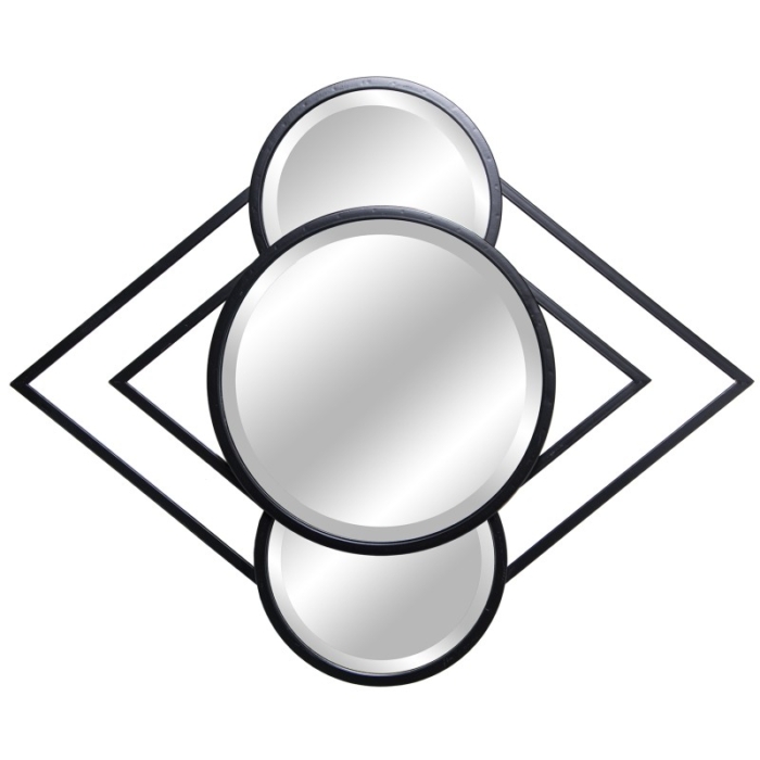 Espejo Pared Metal Negro