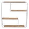 Estantería Pared Metal Blanco C y Baldas Madera Dm - Imagen 2