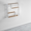 Estantería Pared Metal Blanco C y Baldas Madera Dm - Imagen 7