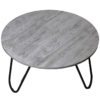 Mesa Centro Madera Patas Metal Negro y Madera Blanco Lavado - Imagen 2