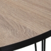 Mesa Centro Redonda Madera Color Roble Patas Metal Neg y Grosor:1 y 8Cm - Imagen 3